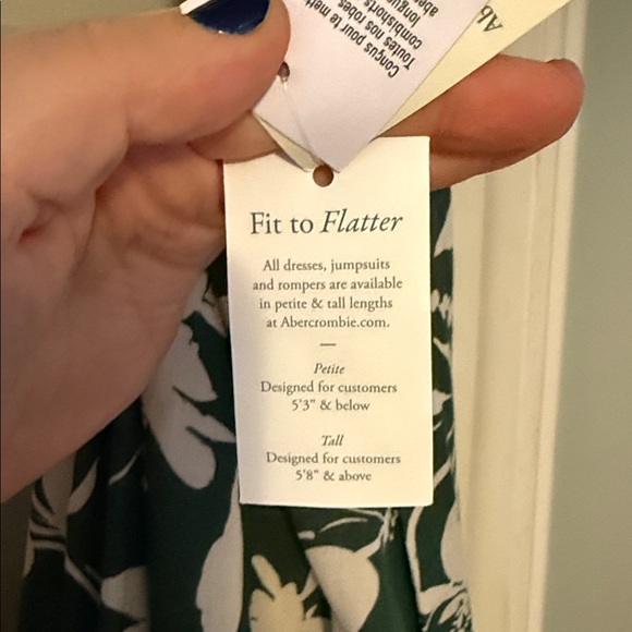 Abercrombie & Fitch Navy Patterned Maxi Dress - Picture 9 of 9